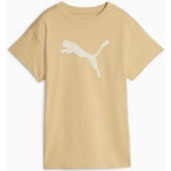 Damska koszulka Puma Wmns Her Tshirt Sand Dune Beige. Czarne koszulki sportowe damskie Puma, bez wzorów, z bawełny, sportowe, bez kołnierzyka. Za 190.99 zł.
