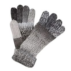 Damskie Rękawiczki Dzianinowe Frosty Gloves VI. Czarne rękawiczki damskie Regatta, bez wzorów, z dzianiny, sportowe. Za 42.99 zł.