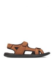 Lasocki Sandały CEO-CANTO-02 MI18 Brązowy jasny. Brązowe sandały męskie Lasocki, z nubiku, bez zapięcia. Za 149.99 zł.