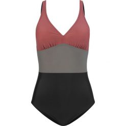 Kostium kąpielowy bonprix brązowo-czarny. Brązowe kostiumy jednoczęściowe damskie bonprix. Za 74.99 zł.