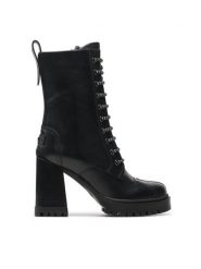 Furla Trzewiki Climb YF88CMB-BX1343-1688S-1-004-20-IT Czarny. Czarne botki damskie Furla, ze skóry, bez obcasa, na słupku, bez zapięcia. Za 1,479.00 zł.