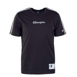 T-shirt fitness męski. Czarne t-shirty męskie Champion, m, bez wzorów, z bawełny, klasyczne, bez kołnierzyka. Za 143.60 zł.