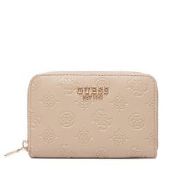 Portfel Guess. Brązowe portfele damskie Guess, z aplikacjami. Za 169.99 zł.