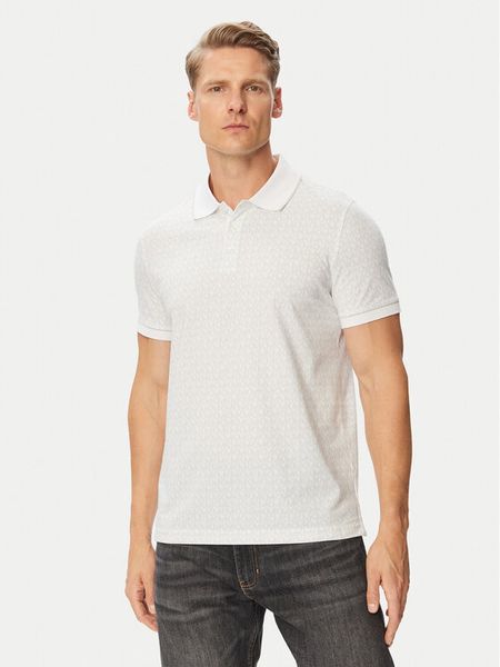 MICHAEL Michael Kors Polo CS650V848T Biały Regular Fit. Białe koszulki polo męskie MICHAEL Michael Kors, l, bez wzorów, bez ramiączek. Za 439.99 zł.