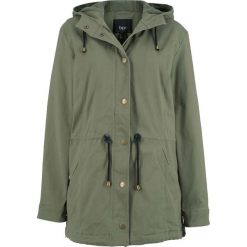 Parka z regulacją obwodu bonprix oliwkowy. Zielone parki damskie bonprix. Za 199.99 zł.