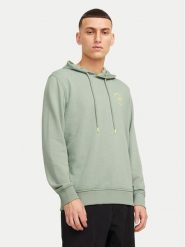 Jack & Jones Bluza Simon 12269353 Zielony Standard Fit. Zielone bluzy męskie Jack & Jones, m, bez wzorów, z bawełny, bez kaptura. Za 89.99 zł.