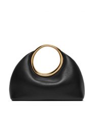 JACQUEMUS Torebka Mini ring handbag 241BA395 Czarny. Czarne torebki do ręki damskie JACQUEMUS, bez wzorów, ze skóry, bez dodatków. Za 3,319.00 zł.