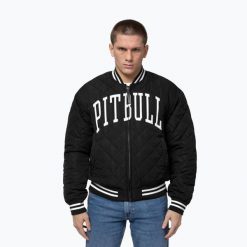 Kurtka męska Pitbull Jupiter Padded Baseball. Czarne kurtki sportowe męskie PITBULL, m, bez wzorów, z bawełny. Za 289.99 zł.
