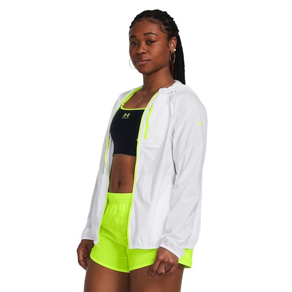 Kurtka do biegania damska Under Armour Phantom Windbreaker. Białe kurtki damskie Under Armour, m, bez wzorów, bez kaptura, do biegania. Za 405.00 zł.