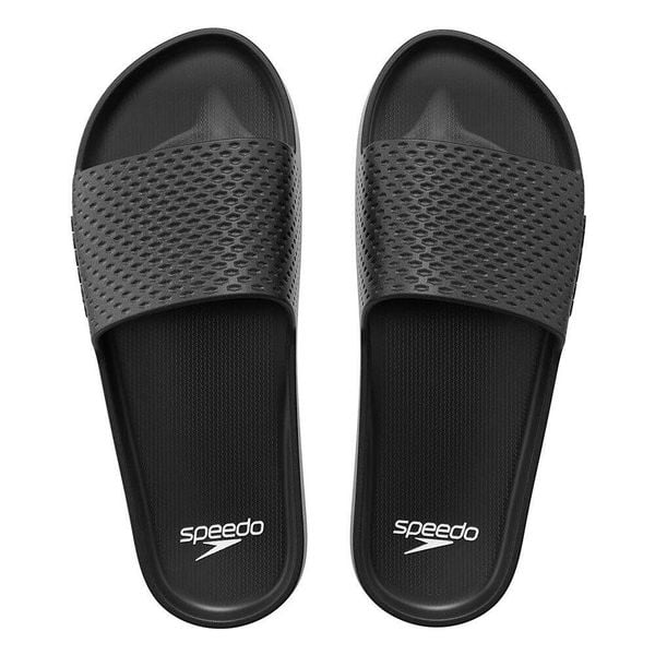 Klapki damskie Speedo F. Czarne klapki damskie Speedo, bez wzorów, eleganckie, bez obcasa. Za 63.99 zł.