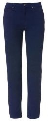 Clique Spodnie damskie 5-pocket stretch z twillu. Niebieskie spodnie materiałowe damskie CLIQUE, s, bez wzorów, z bawełny. Za 262.37 zł.