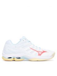 Mizuno Buty halowe Wave Voltage 2 V1GC2460 Biały. Białe obuwie sportowe damskie Mizuno, bez wzorów, ze skóry. Za 489.99 zł.