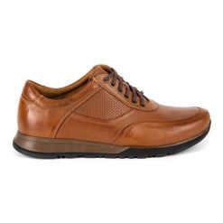 Olivier Buty męskie skórzane casual 902KNT brązowe. Brązowe półbuty na co dzień męskie casualowe, bez zapięcia. Za 367.89 zł.