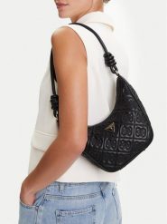 Guess Torebka 175731 Czarny. Czarne torebki do ręki damskie Guess, z aplikacjami, ze skóry, bez dodatków. Za 289.99 zł.