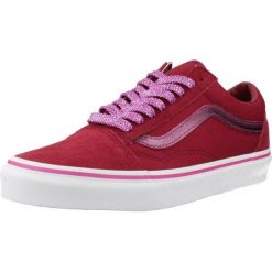 Buty VANS OLD SKOOL MTLC Bordeaux. Czerwone obuwie sportowe damskie Vans, bez wzorów, ze skóry, trekkingowe, Vans Old Skool. Za 405.18 zł.
