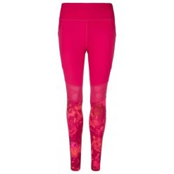 Legginsy damskie Kilpi Ligano. Czerwone legginsy sportowe damskie Kilpi, s, bez wzorów, z materiału, do biegania. Za 146.50 zł.