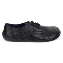 Olivier Barefoot Damskie minimalistyczne ażurowe sneakersy 1288POL czarne. Czarne półbuty damskie na lato, w ażurowe wzory, ze skóry, biznesowe, bez obcasa, bez zapięcia. Za 453.66 zł.