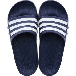 Adidas Performance - Klapki Duramo. Niebieskie klapki damskie adidas Performance, z gumy. W wyprzedaży za 79.90 zł.