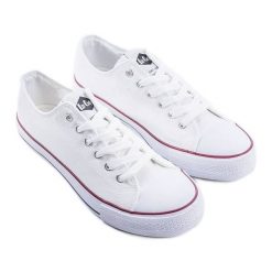Białe trampki Lee Cooper LCW-20-31-031. Białe trampki męskie bez wzorów, klasyczne, bez zapięcia. Za 161.54 zł.