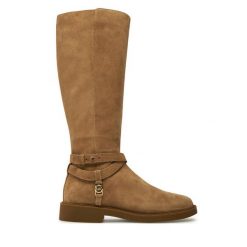 Kozaki MICHAEL Michael Kors. Brązowe kozaki damskie MICHAEL Michael Kors, bez obcasa, na płaskiej podeszwie. Za 1,579.00 zł.