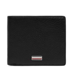 Portfel Tommy Hilfiger. Czarne portfele męskie Tommy Hilfiger, bez wzorów. Za 349.99 zł.