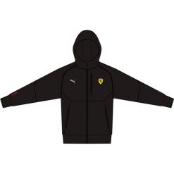 Bluza z kapturem z pełnym zamkiem błyskawicznym Puma Ferrari Pumatech. Czarne bluzy męskie Puma, m, bez wzorów, z kapturem. Za 408.00 zł.