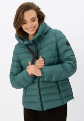 Pikowana kurtka J-NORDIC. Zielone kurtki sportowe damskie Volcano, na zimę, s, bez wzorów, z materiału, bez kaptura. Za 299.99 zł.