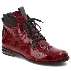 Czerwone Trzewiki Armodo Premium Buty Ze Skóry. Czerwone kozaki damskie Armodo, z materiału, bez obcasa. Za 439.00 zł.