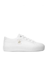 Beverly Hills Polo Club Tenisówki BHPC040W Biały. Białe trampki i tenisówki damskie Beverly Hills Polo Club, bez wzorów, ze skóry, bez zapięcia. Za 179.99 zł.
