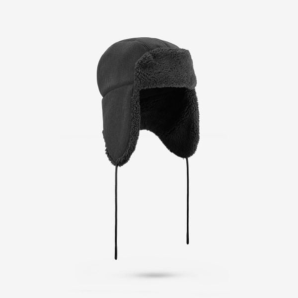 Czapka narciarska dla dorosłych Wedze Trendy 500 uszatka. Czarne czapki i kapelusze damskie WED'ZE, na zimę, bez wzorów, z materiału, sportowe. Za 99.99 zł.