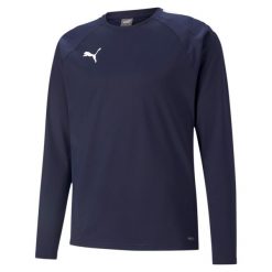 Bluza Puma Teamliga. Białe bluzy sportowe męskie Puma, bez wzorów, bez kaptura, na fitness i siłownię. Za 253.00 zł.