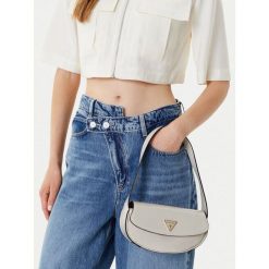 Torebka Guess. Białe torebki do ręki damskie Guess, z aplikacjami, klasyczne, bez dodatków. Za 280.99 zł.