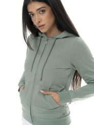 Bluzy z kapturem damskie Leone Basic z zamkiem błyskawicznym. Niebieskie bluzy damskie LEONE 1947 APPAREL, m, bez wzorów, z bawełny, z kapturem, na fitness i siłownię. Za 328.38 zł.