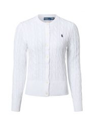 Polo Ralph Lauren Kardigan damski Kobiety Bawełna biały jednolity, M. Białe kardigany damskie Polo Ralph Lauren, m, bez wzorów, z bawełny, eleganckie. Za 1,099.95 zł.