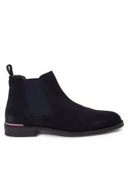 Tommy Hilfiger Sztyblety Core Rwb Hilfiger Suede Chelsea FM0FM04757 Niebieski. Niebieskie botki męskie Tommy Hilfiger, bez wzorów, ze skóry, bez zapięcia. Za 669.99 zł.