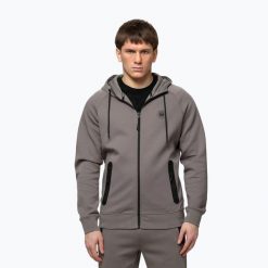 Bluza męska Pitbull Dogwood Hooded Zip Sweatshirt. Szare bluzy sportowe męskie PITBULL, l, bez wzorów, z bawełny, bez kaptura, na fitness i siłownię. Za 309.99 zł.