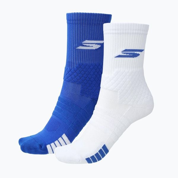 Skarpety męskie SKECHERS Select Terry Crew 2. Niebieskie skarpety męskie Skechers, bez wzorów, z bawełny. Za 83.99 zł.