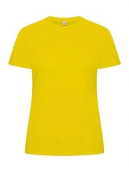 Clique Classic OC-T Women T-shirt 100% bawełna organiczna — lemon. Żółte t-shirty damskie CLIQUE, xl, bez wzorów, z bawełny, klasyczne, bez kołnierzyka. Za 118.10 zł.