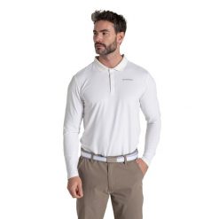Męska Koszulka Polo Bramshaw Golf Nosilife Z Długim Rękawem. Białe koszulki polo męskie Craghoppers, l, bez wzorów, z elastanu, bez ramiączek. Za 287.99 zł.