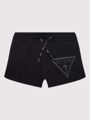 Guess Szorty sportowe J2RD08 FL03S Granatowy Regular Fit. Niebieskie spodenki dla dziewczynek Guess, z aplikacjami, z bawełny, sportowe. Za 139.99 zł.