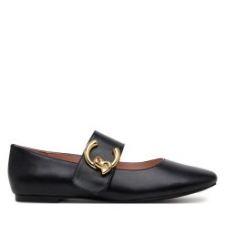 Baleriny Coccinelle. Czarne baleriny damskie Coccinelle, bez wzorów, bez obcasa. Za 649.99 zł.