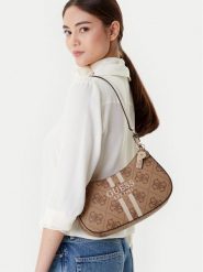 Guess Torebka HWOS96 72180 Beżowy. Brązowe torebki do ręki damskie Guess, z aplikacjami, ze skóry, bez dodatków. Za 339.99 zł.