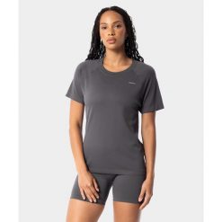Koszulka bezszwowa na trening damska Simply Seamless Carpatree. Szare koszulki sportowe damskie Carpatree, l, bez wzorów, sportowe, bez kołnierzyka. Za 119.99 zł.