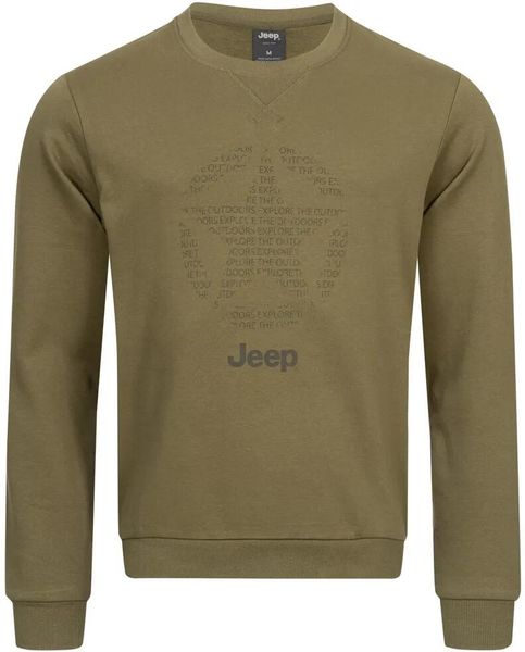 Męska bluza Jeep Star z okrągłym dekoltem, brązowa, 2XL. Brązowe bluzy męskie Jeep, m, bez wzorów, z bawełny, bez kaptura. Za 98.07 zł.