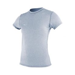 Koszulka damska O'Neill Trvlr Hybrid Sun. Szare koszulki sportowe damskie O'Neill, bez wzorów, z materiału, bez kołnierzyka, bez ramiączek. Za 219.50 zł.