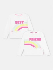 Billieblush Komplet bluzek U15B94 Écru Regular Fit. T-shirty i topy dla dziewczynek Billieblush, bez wzorów, z bawełny, bez ramiączek. Za 149.99 zł.