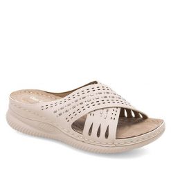 Klapki Clara Barson. Niebieskie klapki damskie Clara Barson, bez wzorów, bez obcasa. Za 62.99 zł.