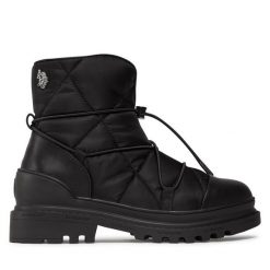 Botki U.S. Polo Assn. Czarne botki damskie U.S. Polo Assn., bez obcasa, na płaskiej podeszwie, bez zapięcia. Za 379.99 zł.