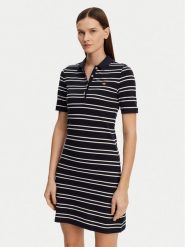 Gant Sukienka codzienna Striped Shield 4200571 Granatowy Slim Fit. Niebieskie sukienki damskie GANT, na co dzień, m, bez wzorów, z bawełny, bez kołnierzyka, bez ramiączek, proste. Za 299.99 zł.