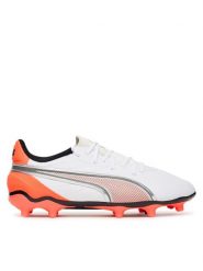 Puma Buty do piłki nożnej King Match Fg/Ag Jr 108837 01 Biały. Białe buty sportowe chłopięce Puma, bez wzorów, ze skóry, bez zapięcia, do piłki nożnej. Za 209.99 zł.